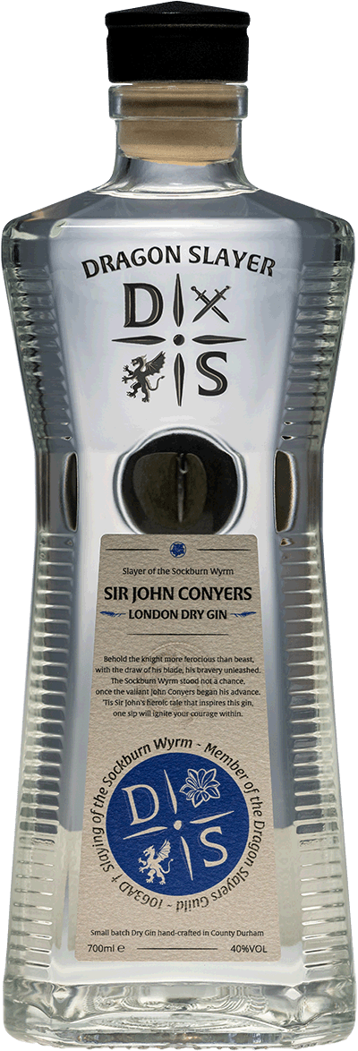 Dragon Slayer Sir John Conyers Gin bottle